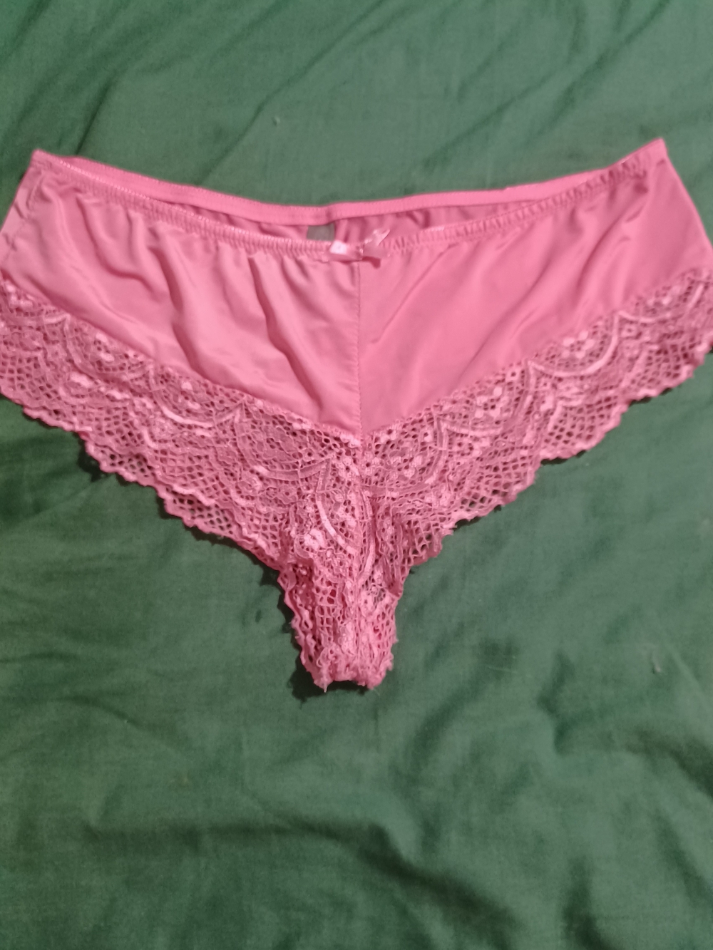 Daisy Fuentes Rose Pink Lace Bikini Briefs with Bow
